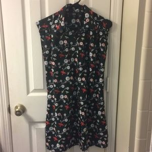 Iska Collared, shirt dress, bird pattern